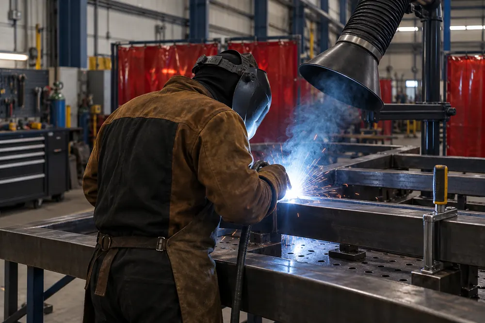 Workshop assemblies and assessed repair enquiries for commercial steelwork.